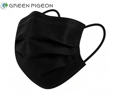 Crne jednokratne maske za lice za osjetljivu kožu
